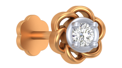 18K Gold & Diamond Stud Nose Pin KRA50017