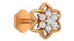 18K Gold & Diamond Nose Pin KRA50019