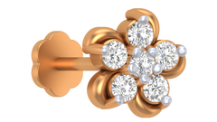 18K Gold & Diamond Stud Nose Pin KRA50021