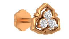 18K Gold & Diamond Stud Nose Pin KRA50023