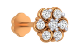 18K Gold & Diamond Stud Nose Pin KRA50024