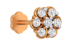 18K Gold & Diamond Stud Nose Pin KRA50024