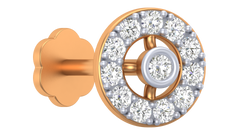 18K Gold & Diamond Round Nose Pin KRA50033