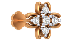 18K Gold & Diamond Nose Pin KRA50034
