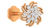 18K Gold & Diamond Stud Nose Pin KRA50035