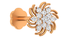 18K Gold & Diamond Nose Pin KRA50035