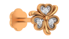 18K Gold & Diamond Nose Pin KRA50038