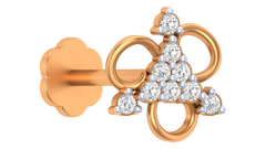 18K Gold & Diamond Stud Nose Pin KRA50039