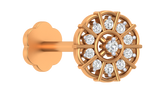 18K Gold & Diamond Round Nose Pin KRA50042