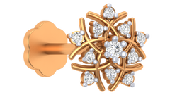 18K Gold & Diamond Nose Pin KRA50043