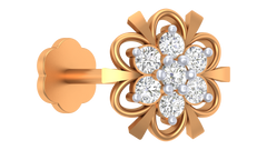 18K Gold & Diamond Nose Pin KRA50045