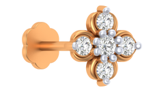 18K Gold & Diamond Nose Pin KRA50049