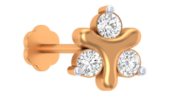 18K Gold & Diamond Stud Nose Pin KRA50051