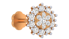 18K Gold & Diamond Stud Nose Pin KRA50056