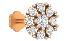 18K Gold & Diamond Stud Nose Pin KRA50059