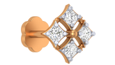 18K Gold & Diamond Stud Nose Pin KRA50062