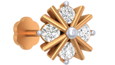 18K Gold & Diamond Stud Nose Pin KRA50063