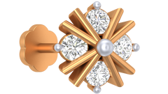 18K Gold & Diamond Nose Pin KRA50063