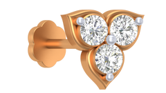 18K Gold & Diamond Stud Nose Pin KRA50067