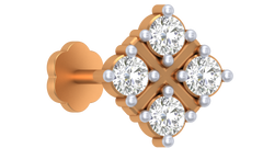 18K Gold & Diamond Stud Nose Pin KRA50076