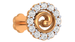 18K Gold & Diamond Round Nose Pin KRA50081