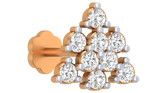 18K Gold & Diamond Stud Nose Pin KRC80161