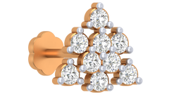 18K Gold & Diamond Stud Nose Pin KRA50082