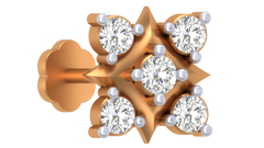 18K Gold & Diamond Stud Nose Pin KRA50088