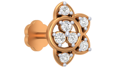 18K Gold & Diamond Nose Pin KRA50092