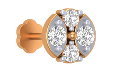 18K Gold & Diamond Nose Pin KRA50096