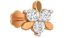 18K Gold & Diamond Stud Nose Pin KRA50097