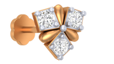 18K Gold & Diamond Stud Nose Pin KRC80193