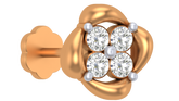 18K Gold & Diamond Stud Nose Pin KRA50099