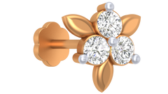 18K Gold & Diamond Stud Nose Pin KRA50102