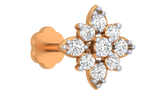 18K Gold & Diamond Stud Nose Pin KRA50104