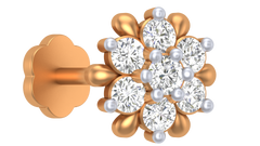 18K Gold & Diamond Stud Nose Pin KRA50107