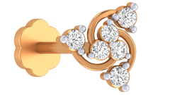18K Gold & Diamond Stud Nose Pin KRA50108
