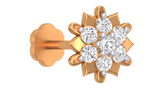 18K Gold & Diamond Stud Nose Pin KRA50111