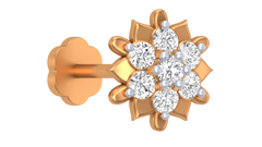 18K Gold & Diamond Stud Nose Pin KRA50111