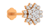 18K Gold & Diamond Stud Nose Pin KRA50115