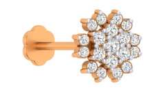 18K Gold & Diamond Stud Nose Pin KRA50115