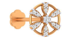 18K Gold & Diamond Round Nose Pin KRA50119