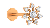 18K Gold & Diamond Stud Nose Pin KRA50121