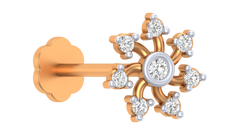 18K Gold & Diamond Nose Pin KRA50121