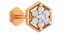 18K Gold & Diamond Nose Pin KRA50123