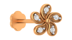 18K Gold & Diamond Stud Nose Pin KRA50125