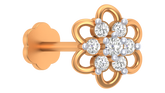 18K Gold & Diamond Stud Nose Pin KRA50133