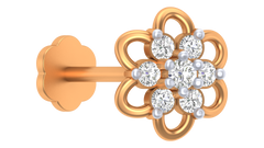 18K Gold & Diamond Nose Pin KRA50133