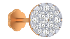 18K Gold & Diamond Round Nose Pin KRA50143
