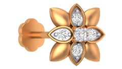 18K Gold & Diamond Stud Nose Pin KRA50147
